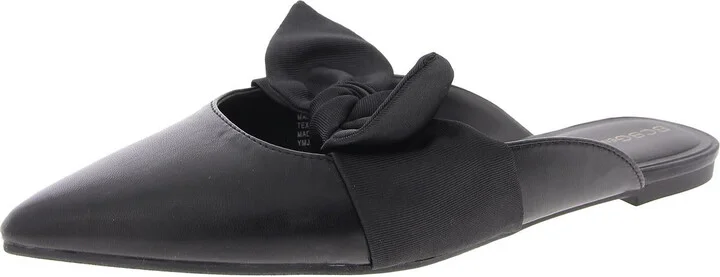 Kandy Womens Bow Faux Leather Mules