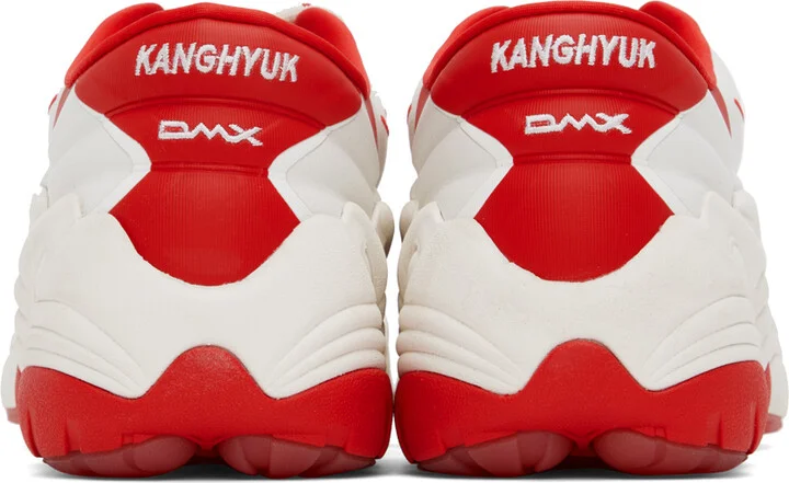 KANGHYUK White & Red Reebok Classics Edition DMX Run 6 Modern Sneakers - Image 2