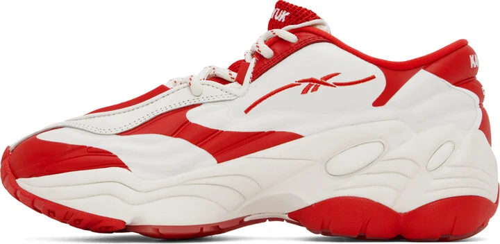 KANGHYUK White & Red Reebok Classics Edition DMX Run 6 Modern Sneakers - Image 3