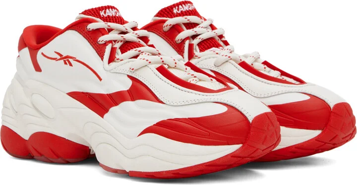KANGHYUK White & Red Reebok Classics Edition DMX Run 6 Modern Sneakers - Image 4