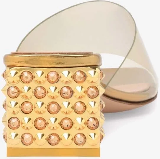 Kara 45 Crystal and Stud Embellished Mules - Image 2