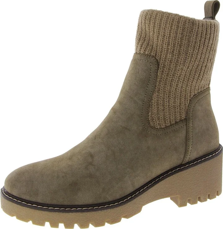 KARA Womens Leather Contoured Footbed Ankle Boots