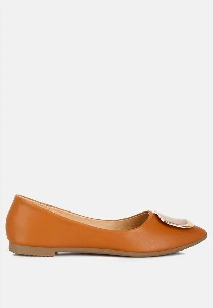 Karder Brooch Detail Ballet Flats Women