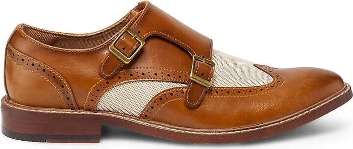 Karell Brogue Monk Strap Shoes