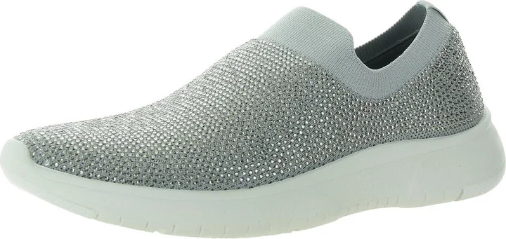 Karen Womens Rhinestone Man Made Slip-On Sneakers