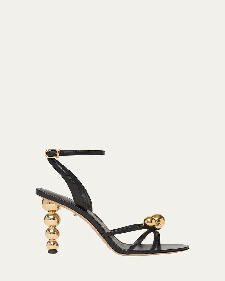 Karina Strappy Spheres Ankle-Strap Sandals