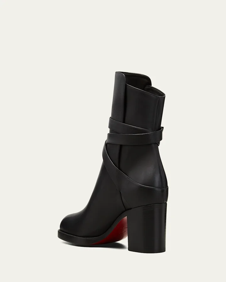 Karistrap Leather 70mm Red Sole Ankle Boot - Image 3