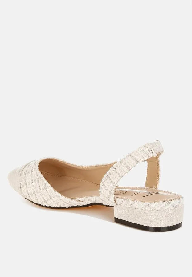 Karita Tweed Slingback Sandals - Image 4