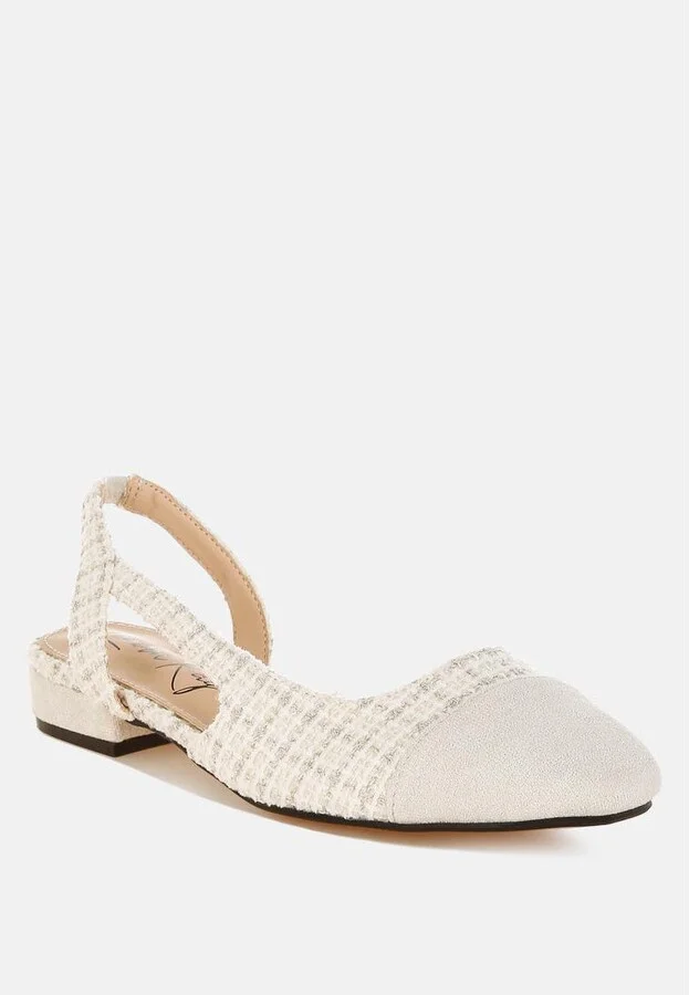 Karita Tweed Slingback Sandals - Image 5