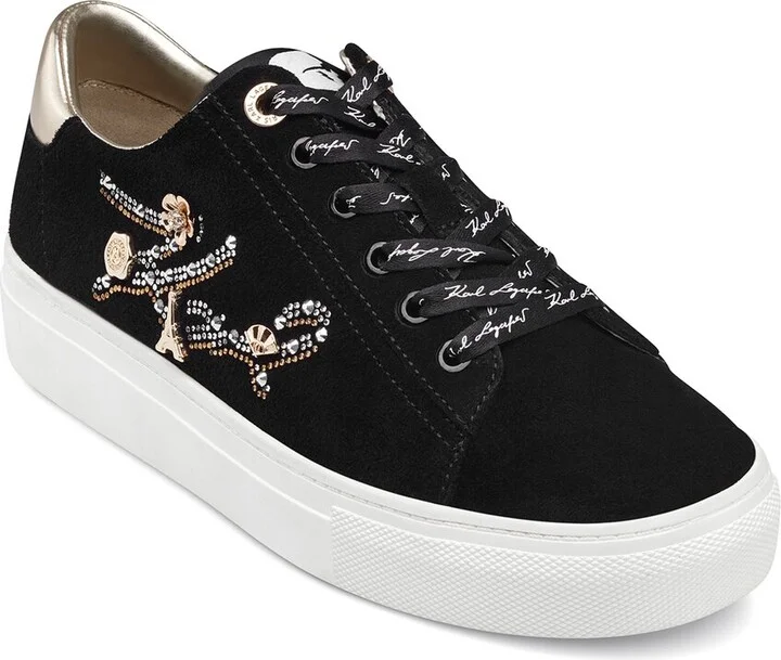 KARL LAGERFELD Cate Sayings Leather Sneaker