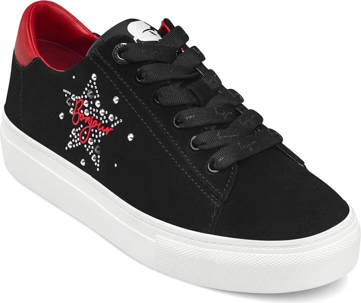 KARL LAGERFELD Cate Sayings Leather Sneaker