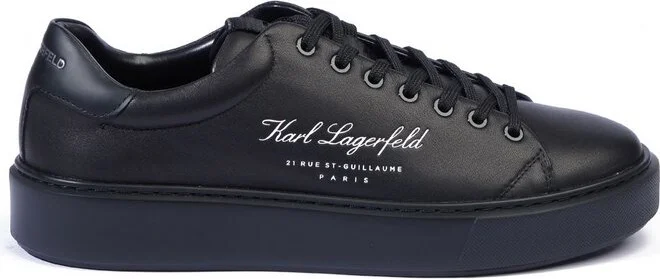 Karl Lagerfeld Logo Embossed Lace-Up Trainers