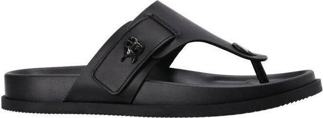 Karl Lagerfeld Logo Plaque Slip-On Sandals