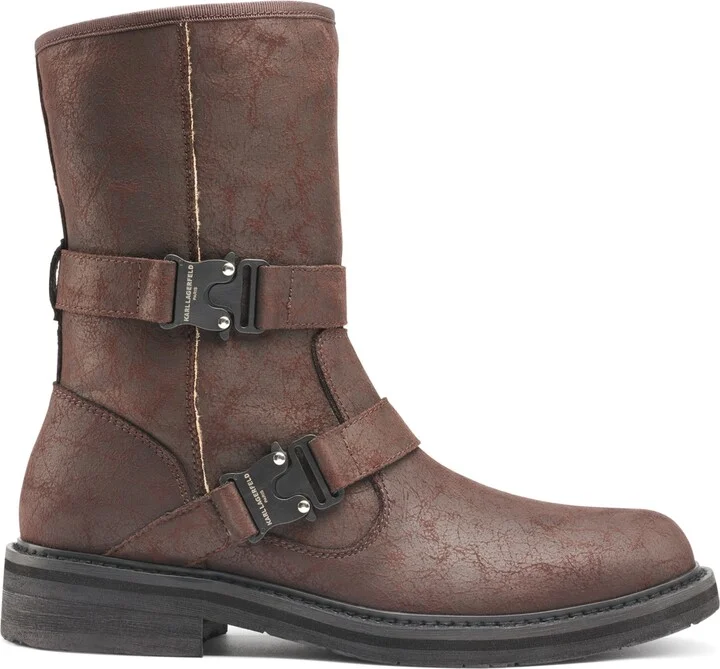 Karl Lagerfeld Men's Double Buckle Tire Tread Sole Boot - Image 2