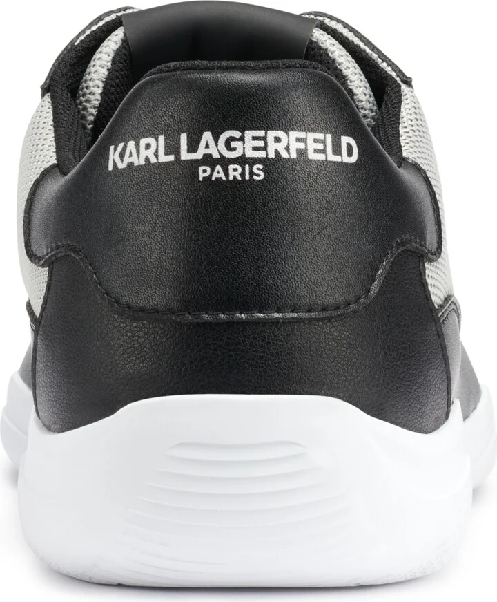 Karl Lagerfeld Men's Leather Sneaker - Black, Gray - Image 3