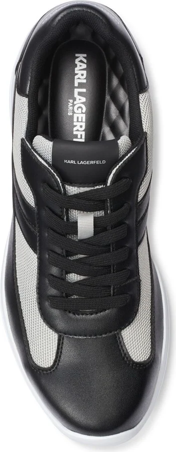 Karl Lagerfeld Men's Leather Sneaker - Black, Gray - Image 4
