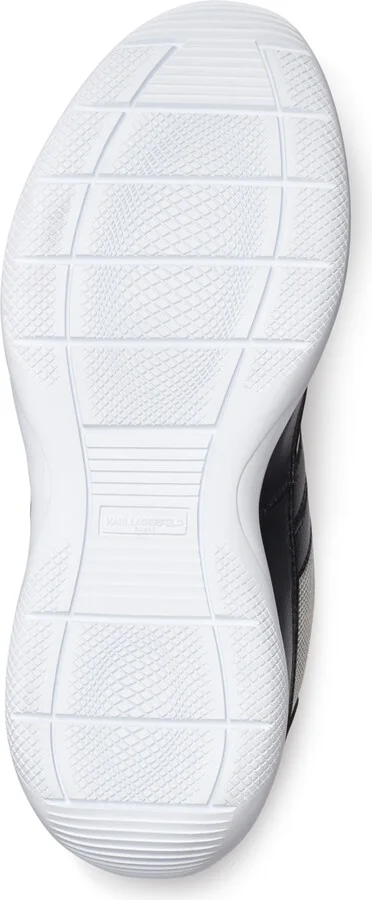 Karl Lagerfeld Men's Leather Sneaker - Black, Gray - Image 5