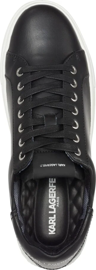 Karl Lagerfeld Men's Smooth Leather Tennis Sneaker - Image 3