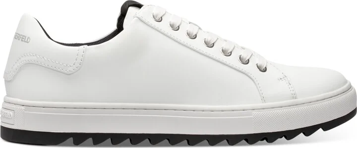 Karl Lagerfeld Men's Smooth Leather Tennis Sneaker - Image 6