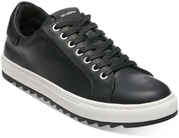 Karl Lagerfeld Men's Smooth Leather Tennis Sneaker