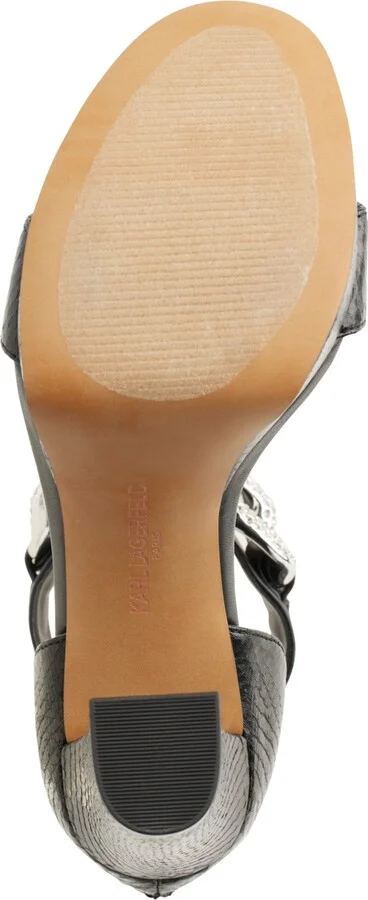 Karl Lagerfeld Paris Anisha Ankle Strap Embellished Platform Sandals - Image 2