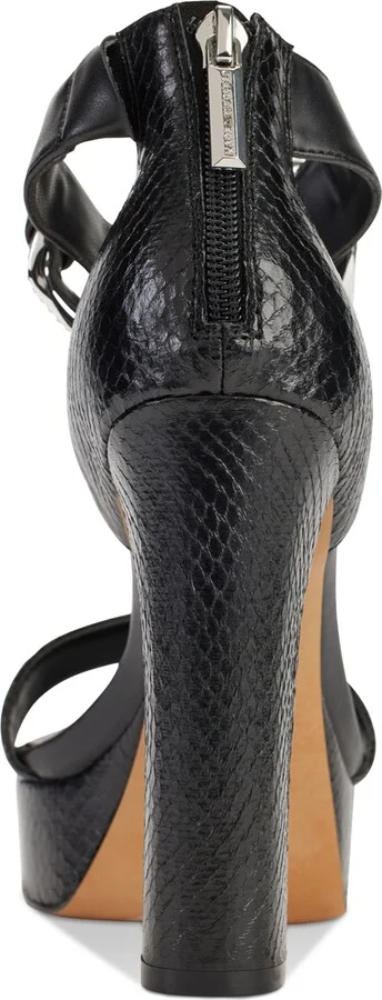 Karl Lagerfeld Paris Anisha Ankle Strap Embellished Platform Sandals - Image 3