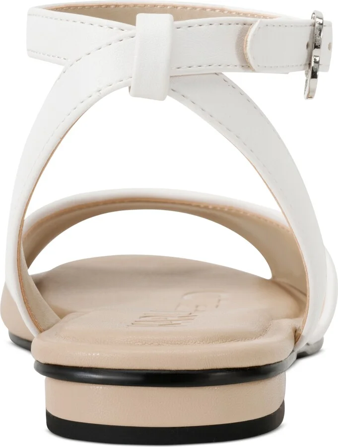 Karl Lagerfeld Paris Cabria Ankle-Strap Flats - Black/ White - Image 7