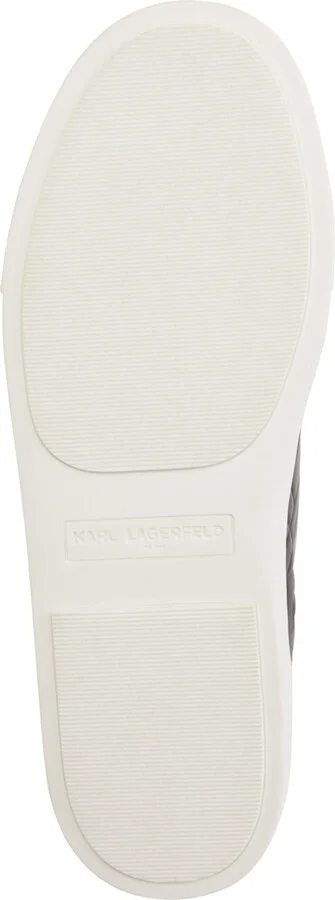 Karl Lagerfeld Paris Cate Karl Box Lace-Up Low-Top Sneakers - Black/ Bright White - Image 5
