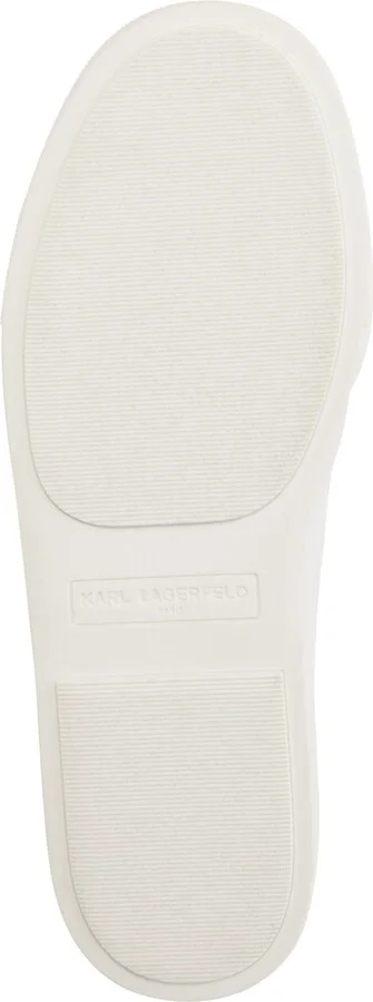 Karl Lagerfeld Paris Cate Karl Box Lace-Up Low-Top Sneakers - Black/ Bright White - Image 9
