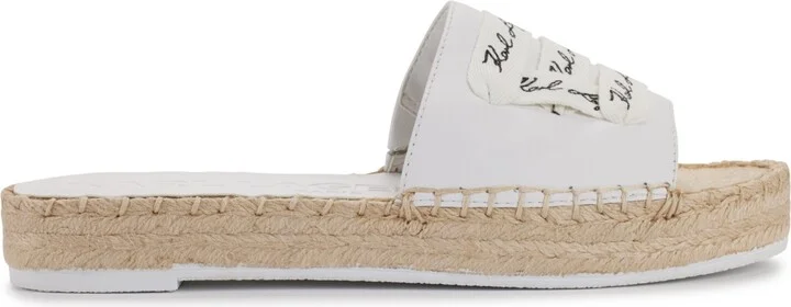 Karl Lagerfeld Paris Cherie Logo Slip-On Espadrille Platform Slide Sandals - Image 2