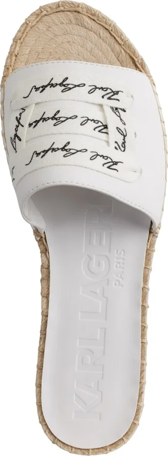 Karl Lagerfeld Paris Cherie Logo Slip-On Espadrille Platform Slide Sandals - Image 4