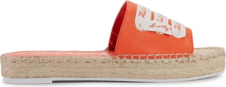 Karl Lagerfeld Paris Cherie Logo Slip-On Espadrille Platform Slide Sandals - Image 6
