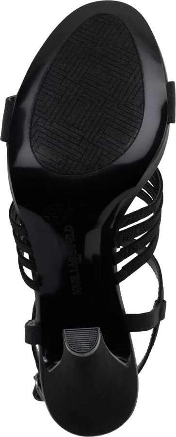 Karl Lagerfeld Paris Cicely Strappy Embellished Dress Sandals - Natural/ Silver - Image 9