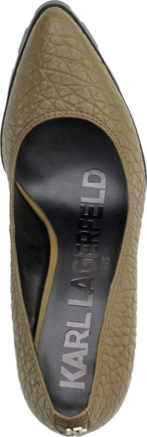 Karl Lagerfeld Paris Madelyn Slip On Pointed Toe Lug Sole Pumps - Image 8