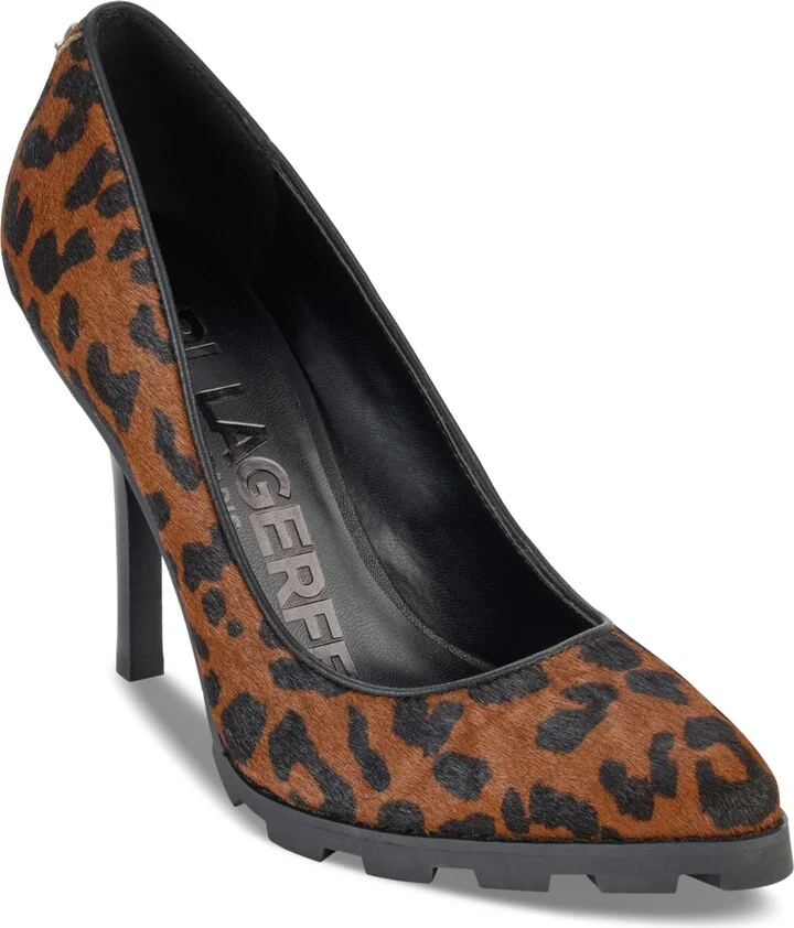 Karl Lagerfeld Paris Madelyn Slip On Pointed Toe Lug Sole Pumps