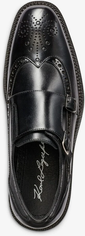 Karl Lagerfeld Paris Men's Double Buckle Monk Strap Wingtip Dress Shoes - Image 6