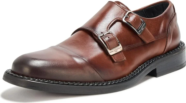 Karl Lagerfeld Paris Men's Double Monk Captoe Dress Shoe Sneaker
