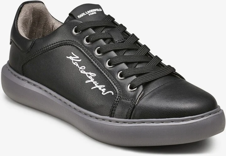 Karl Lagerfeld Paris Men's Embroidered Signature Logo Sneaker
