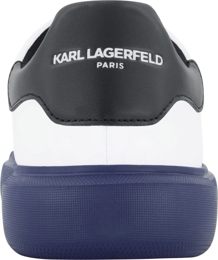 Karl Lagerfeld Paris Men's Embroidered Signature Logo Sneakers - White, Blue - Image 3