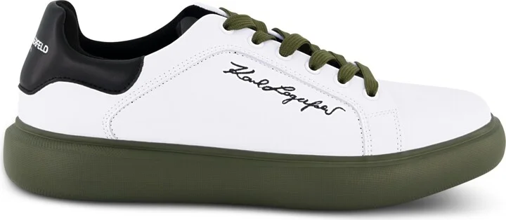Karl Lagerfeld Paris Men's Embroidered Signature Logo Sneakers - White, Blue - Image 6