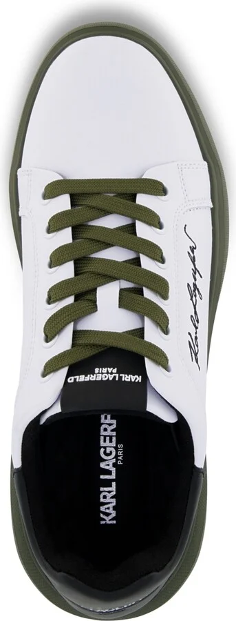 Karl Lagerfeld Paris Men's Embroidered Signature Logo Sneakers - White, Blue - Image 8
