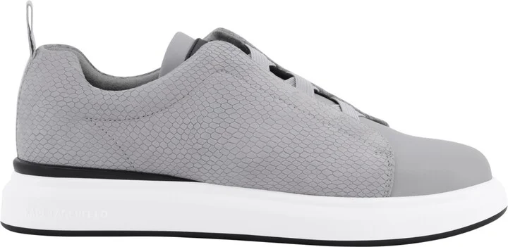 Karl Lagerfeld Paris Men's Front Crossed Reptile Print Slip On Sneakers - Image 2