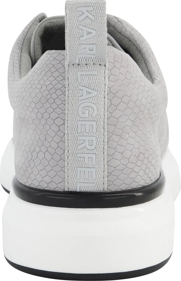 Karl Lagerfeld Paris Men's Front Crossed Reptile Print Slip On Sneakers - Image 3