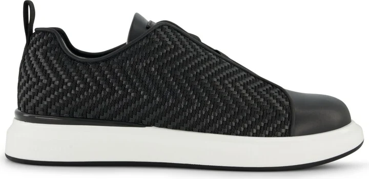 Karl Lagerfeld Paris Men's Front Crossed Slip On Sneakers - Image 5