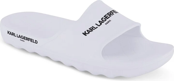 Karl Lagerfeld Paris Men's Karl Logo Print Slides