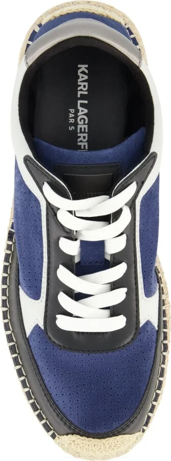 Karl Lagerfeld Paris Men's Lace Up Espadrille Chunky Sole Sneakers - Image 4