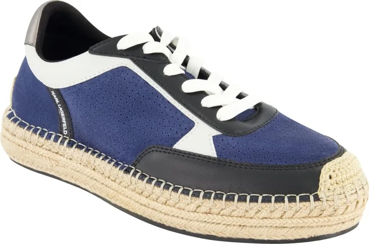 Karl Lagerfeld Paris Men's Lace Up Espadrille Chunky Sole Sneakers