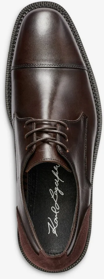 Karl Lagerfeld Paris Men's Leather Cap Toe Derby Lace-Up Shoe - Image 4