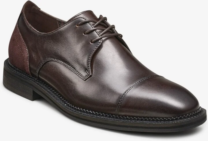 Karl Lagerfeld Paris Men's Leather Cap Toe Derby Lace-Up Shoe