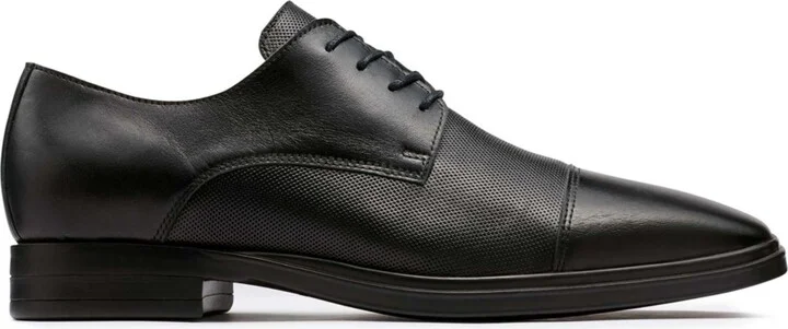 Karl Lagerfeld Paris Men's Leather Cap Toe Derby Lace-Up Shoes - Image 2